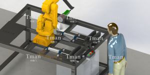 車門內(nèi)飾扶手去毛刺設備（機器人抓取組件）